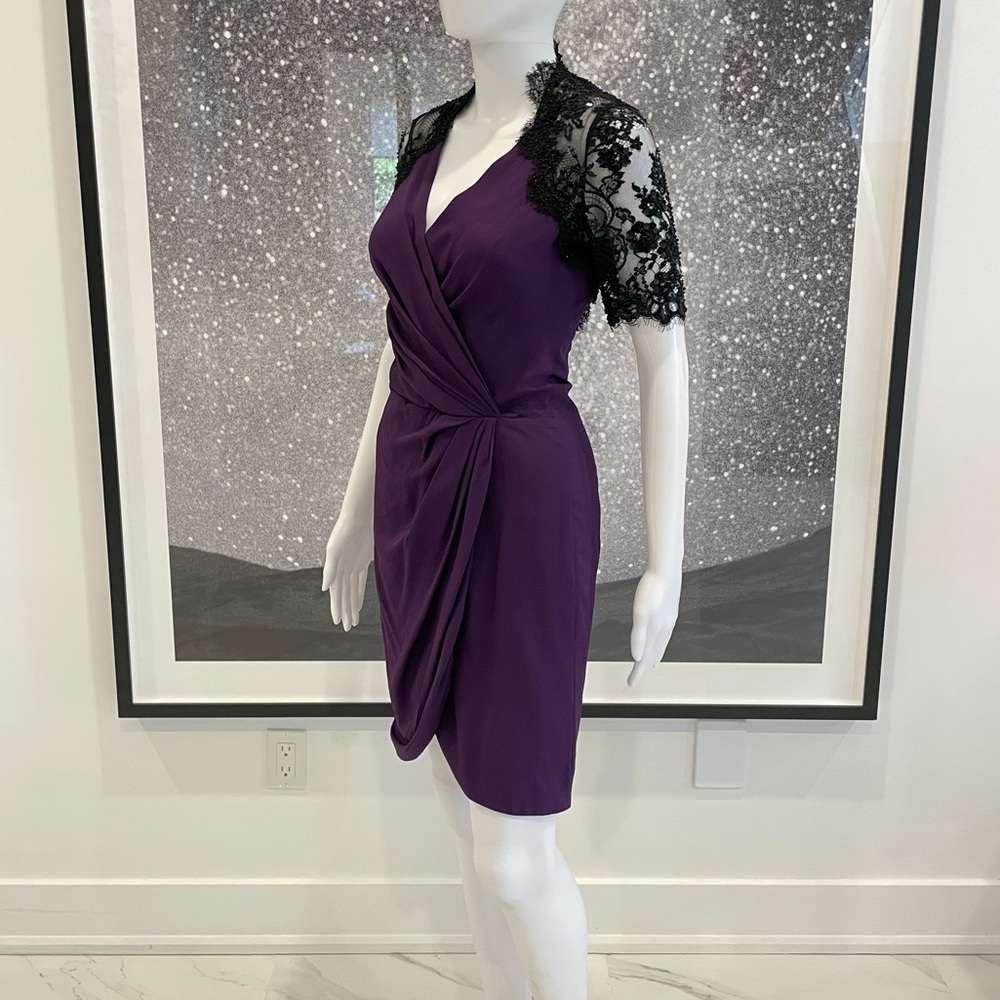 Jenny Packham Beaded Silk Wrap Dress